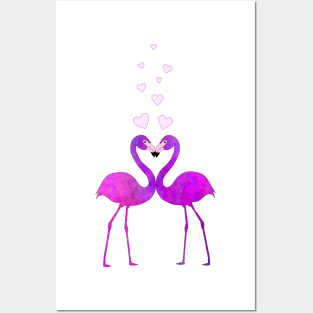 Flamingo Love Connection Posters and Art